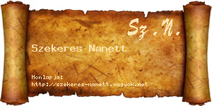 Szekeres Nanett névjegykártya